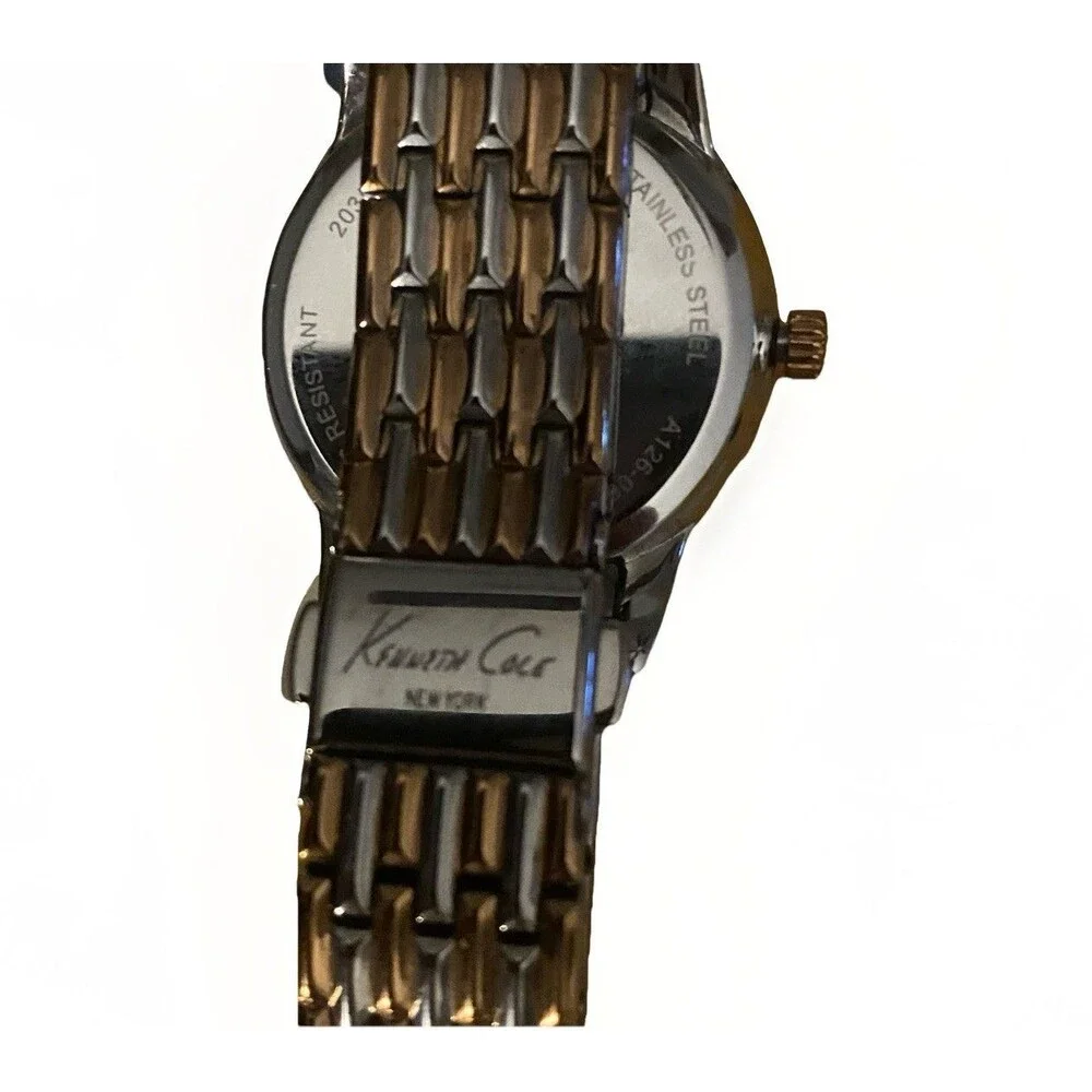 Kenneth Cole New York 4619 Ladies Women’s Watch Rose Gold Two Tone New Battery